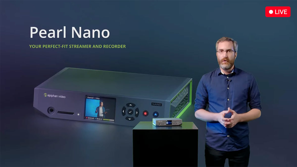 Screenshot taken from the Pearl Nano live product launch video