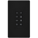 Aurora 8-button 1-gang backlit button control pad with serial, IR, and Ethernet control ports