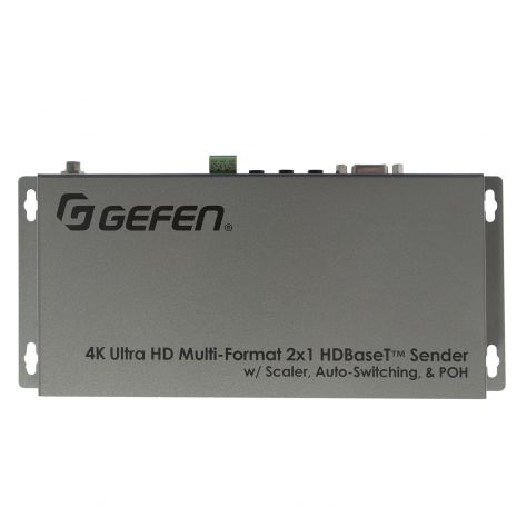 Gefen 4K Ultra HD Multi-Format 2x1 HDBaseT Sender w/ Scaler, Auto-Switching, and POH