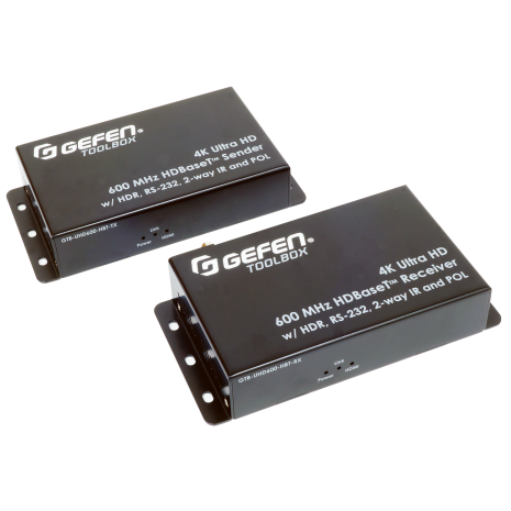 Gefen 4K Ultra HD 600 MHz HDBaseT Extender w/ HDR, RS-232, 2-way IR, and POL