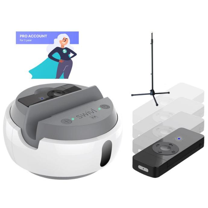 [SW4005] Swivl CX5 Starter Kit: Includes CX5 Robot, Floor Stand and Reflectivity Subscription, 1 Year, 1 User