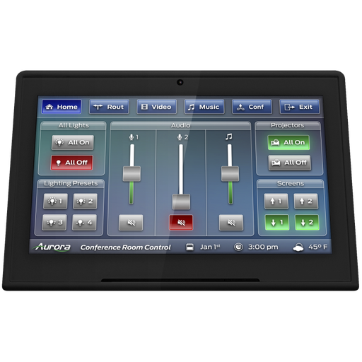 Aurora 8” desktop ReAX touch panel control system with Ethernet and WiFi