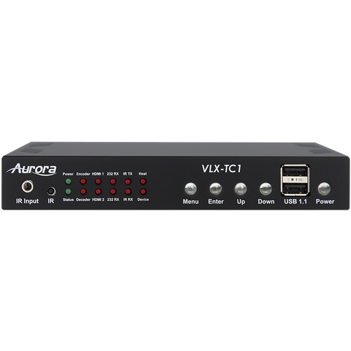 [VLX-TC1-CF] Aurora 4K 1Gbps AV-over-IP transceiver box (copper+SFP slot)