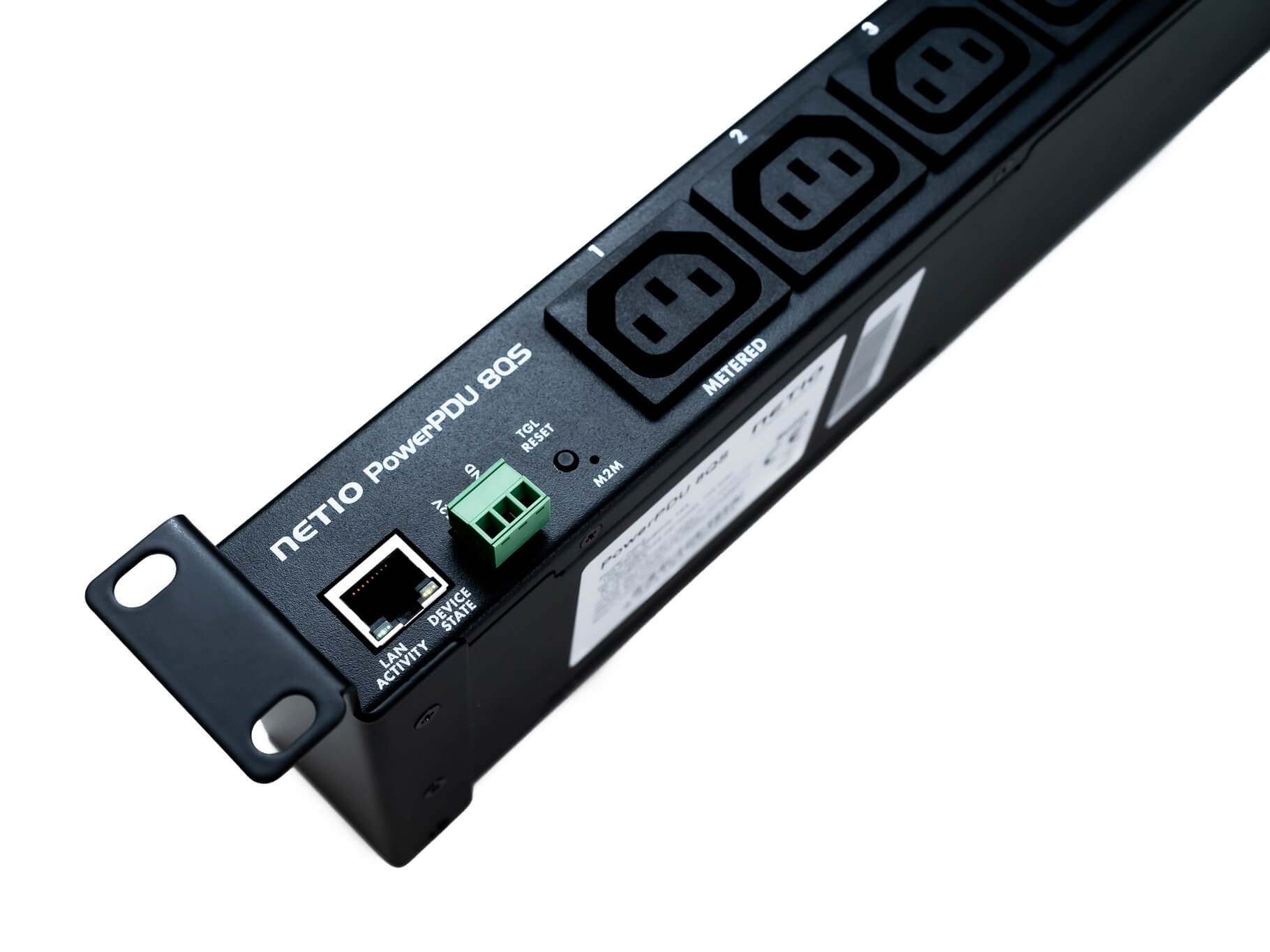 Close up of the Netio PowerPDU 8QS