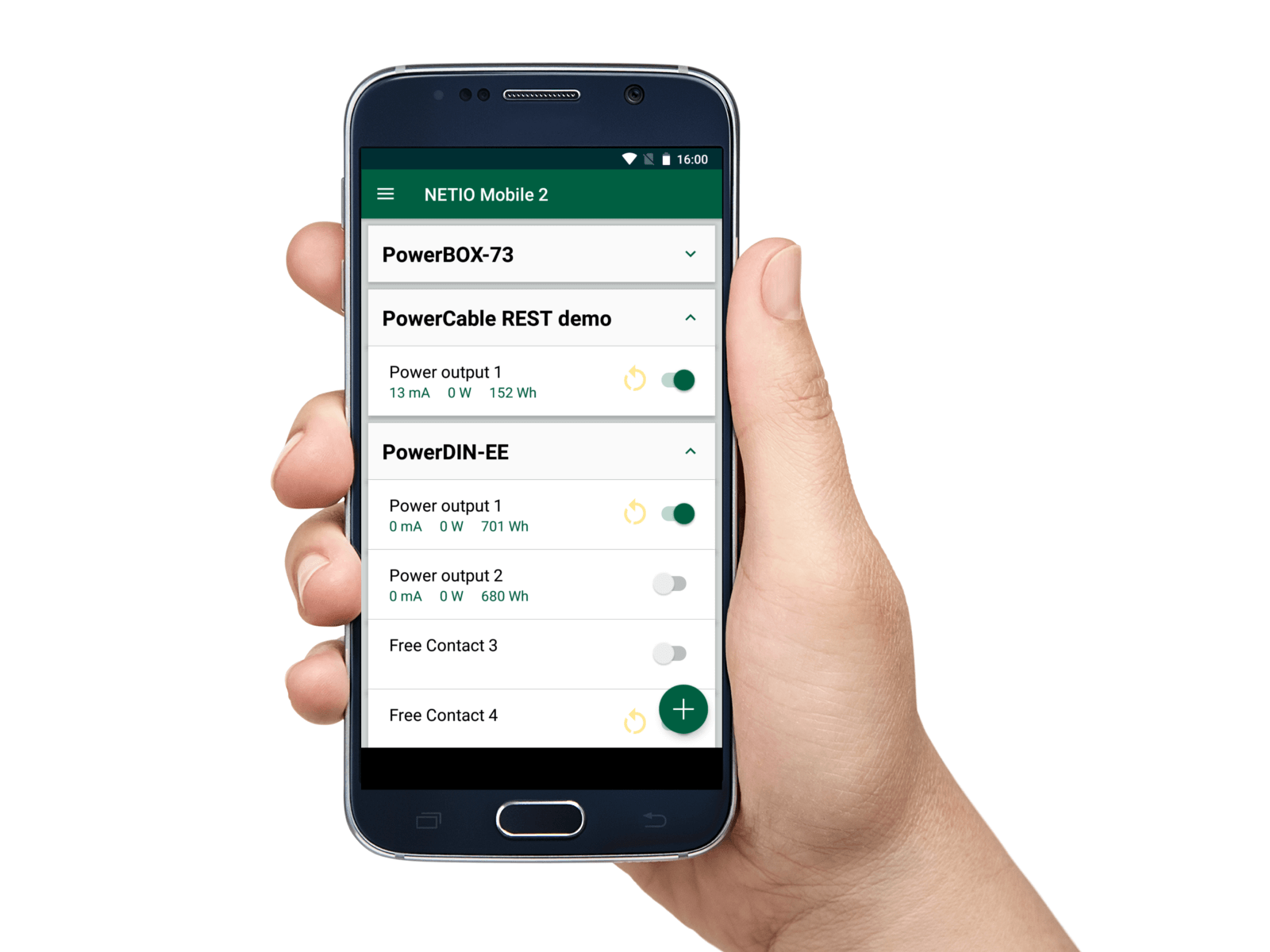 Netio Mobile App interface