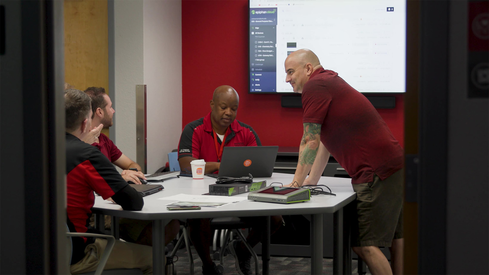 Frank Alaimo (right) and the UNLV AV team