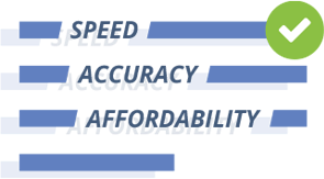 Speed, accuracy and affordability