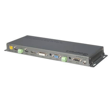 4K Ultra HD Multi-Format 4x1 Scaler with Auto-Switching and Split HDMI and HDBaseT Outputs