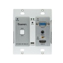 4K Ultra HD Multi-Format 2x1 HDBaseT Wall-Plate Sender w/ Scaler, Auto-Switching, and POH