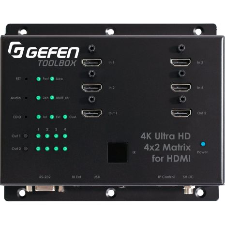 Route 4 Ultra Hi-Def sources to 2 Ultra HD dsiplays with FST, 3DTV and 4K X 2K Ultra Hi-Def support