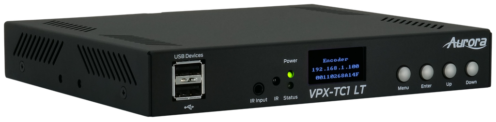 Next-gen 4K30 4:4:4 1Gbps AV-over-IP transceiver box utilizing Aurora’s Mimix™ CODEC technology (copper+SFP slot)