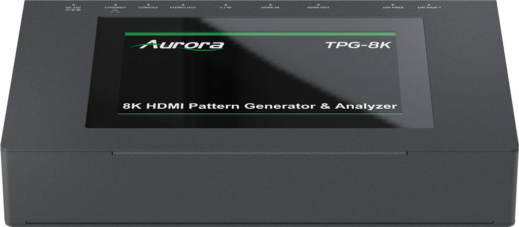 Aurora 8K HDMI 2.1 Test Pattern Generator & Analyzer with SDVoE Option and AVoIP Tests
