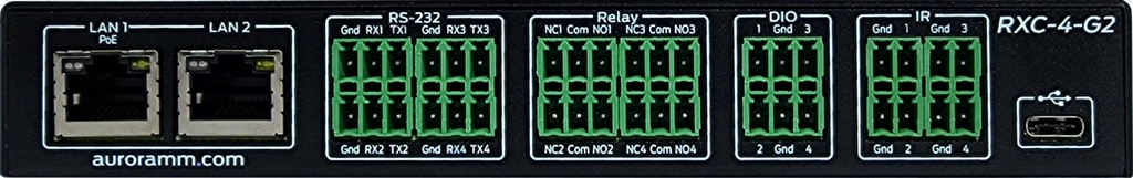 Aurora ReAX control processor with maximum serial, relay, I/O, IR, and Ethernet control ports