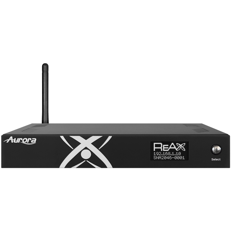 Aurora ReAX control processor with Ethernet & WiFi, and HDMI out for BYO touch monitor or digital signage and media playback