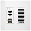 Aurora 3rd gen. 4K 10Gbps SDVoE AV-over-IP transmitter 2-gang wall plate (ASIC model, copper version)