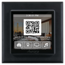 Aurora 4” 1:1 aspect ratio wall mount ReAX touch panel control system with serial, relays, I/O, IR, and Ethernet control ports (black)
