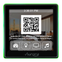Aurora 4” 1:1 aspect ratio wall mount ReAX touch panel control system with serial, relays, I/O, IR, and Ethernet control ports (black)