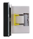 Aurora 4” 1:1 aspect ratio wall mount ReAX touch panel control system with serial, relays, I/O, IR, and Ethernet control ports (black)