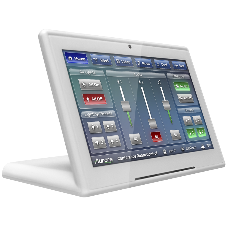 Aurora 8” desktop ReAX touch panel control system with Ethernet and WiFi