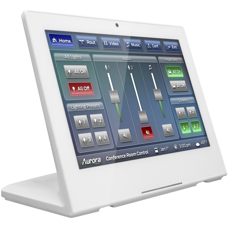 Aurora 10” desktop ReAX touch panel control system with Ethernet, WiFi, and NFC