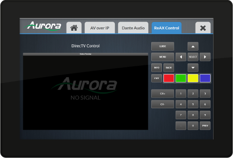 Aurora 10.1” VESA mount ReAX touch panel control system with Ethernet and WiFi