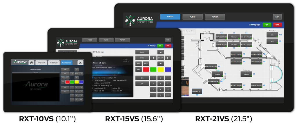 Aurora 15.6” VESA mount ReAX touch panel control system with Ethernet and WiFi (black)