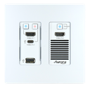 Aurora Next-gen 4K60 4:4:4 1Gbps AV-over-IP transceiver box utilizing Aurora’s Mimix™ CODEC technology (copper+SFP slot)