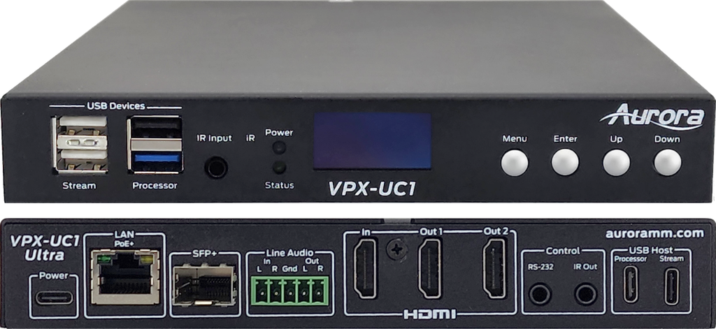 Aurora 4K60 1G Unified Communication AVoIP Transceiver