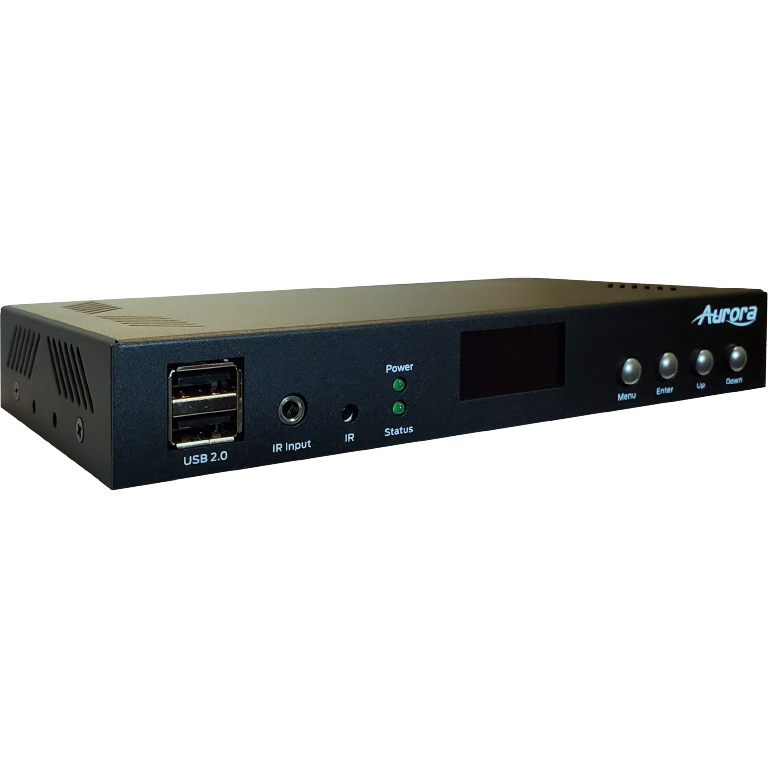 Aurora 3rd gen. 4K 10Gbps SDVoE AV-over-IP transceiver box with 2 HDMI® in, 1 HDMI® out and advanced scaling (ASIC model, copper+fiber version)