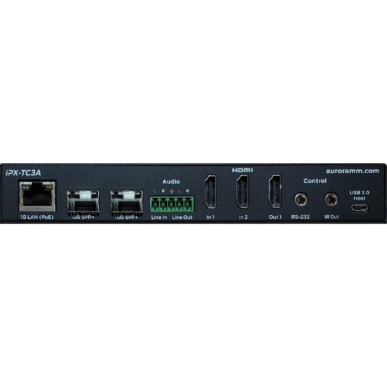Aurora 3rd gen. 4K 10Gbps SDVoE AV-over-IP transceiver box with advanced scaling (ASIC model, dual fiber version)