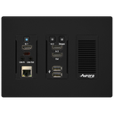 Aurora 3rd gen. 4K 10Gbps SDVoE AV-over-IP transceiver 3-gang wall plate (ASIC model, fiber version)