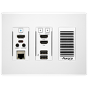 Aurora 3rd gen. 4K 10Gbps SDVoE AV-over-IP transceiver 3-gang wall plate (ASIC model, fiber version)