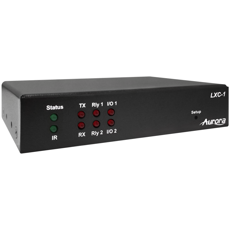 Aurora Control port expansion box with serial, relay, I/O, IR, and Ethernet control ports