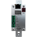 8-button 1-gang backlit button control pad with serial, IR, and Ethernet control ports