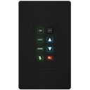 8-button 1-gang backlit button control pad with serial, IR, and Ethernet control ports