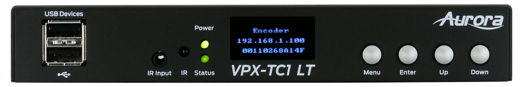 Aurora Next-gen 4K30 4:4:4 1Gbps AV-over-IP transceiver box utilizing Aurora’s Mimix™ CODEC technology (copper+SFP slot)