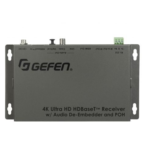 Gefen 4K Ultra HD HDBaseT Receiver w/ Audio De-Embedder and POH