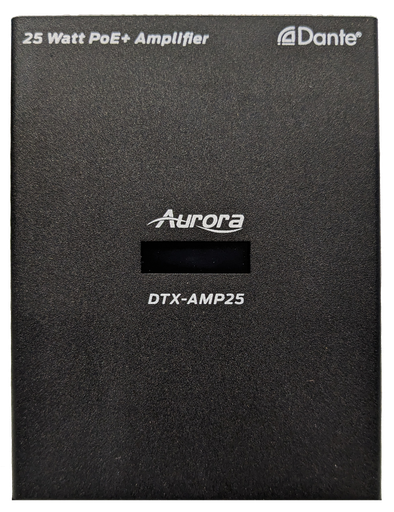 [DTX-AMP25-M] Aurora Dante 25 Watt PoE+ Amplifier