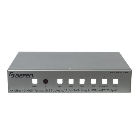 Gefen 4K Ultra HD 600 MHz Multi-Format 5x1 Scaler w/ Auto-Switching & Split HDMI & HDBaseT Outputs
