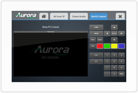 Aurora 10.1” VESA mount ReAX touch panel control system with Ethernet and WiFi